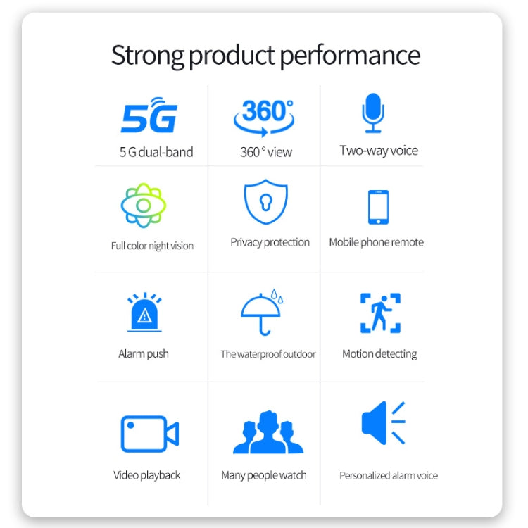 QX65 2MP HD IP66 Waterproof 5G Dual Band Wireless WiFi Camera, Specification:US Plug - Wireless Camera by buy2fix | Online Shopping UK | buy2fix