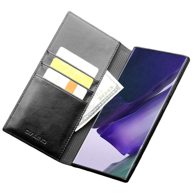 For Samsung Galaxy Note20 QIALINO Genuine Leather Phone Case(Black) - Galaxy S22 5G Cases by QIALINO | Online Shopping UK | buy2fix