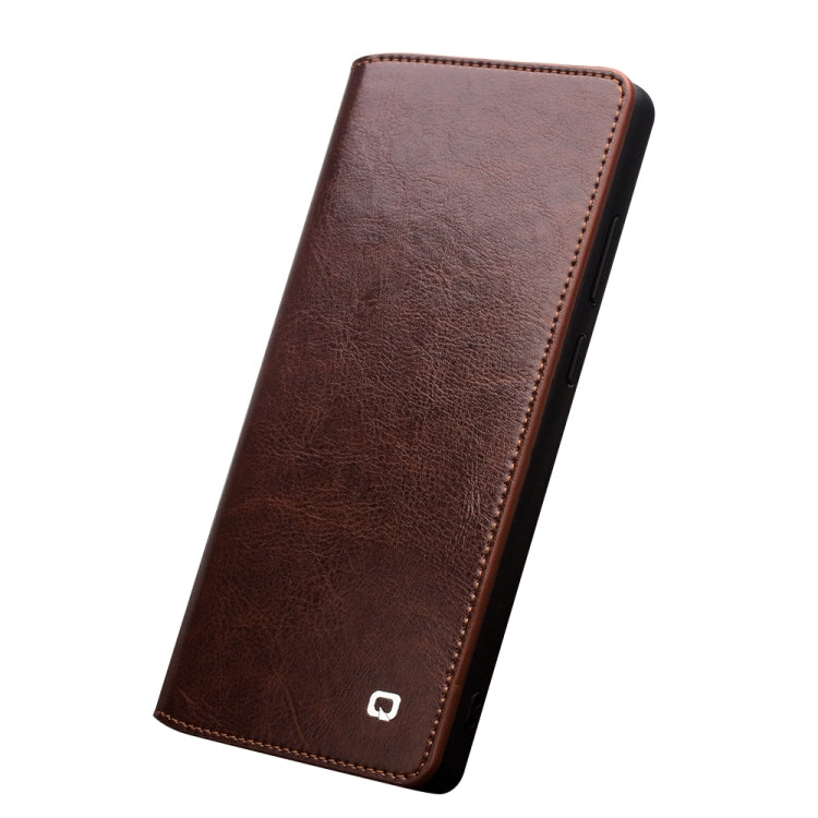 For Samsung Galaxy Note20 Ultra QIALINO Genuine Leather Phone Case(Brown) by QIALINO