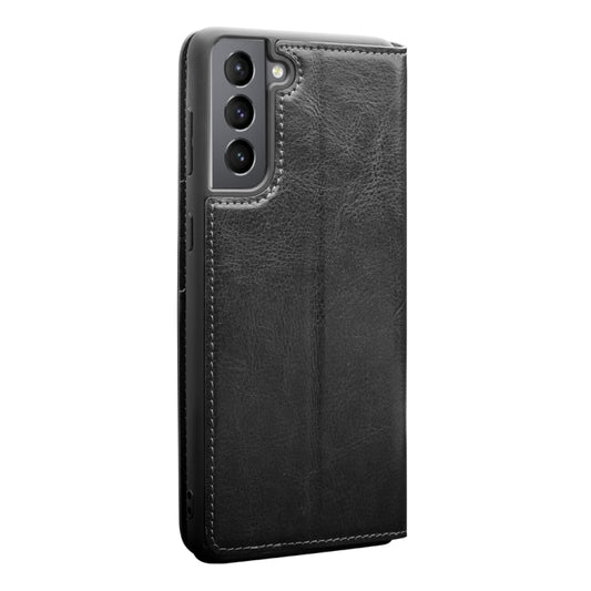 For Samsung Galaxy S21+ 5G QIALINO Genuine Leather Phone Case(Black) by QIALINO