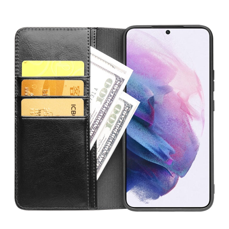 For Samsung Galaxy S22 5G QIALINO Genuine Leather Phone Case(Black) - Galaxy S22 5G Cases by QIALINO | Online Shopping UK | buy2fix
