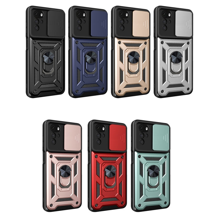 For Motorola Moto G22 Sliding Camera Cover TPU+PC Phone Case(Red) - Motorola Cases by buy2fix | Online Shopping UK | buy2fix