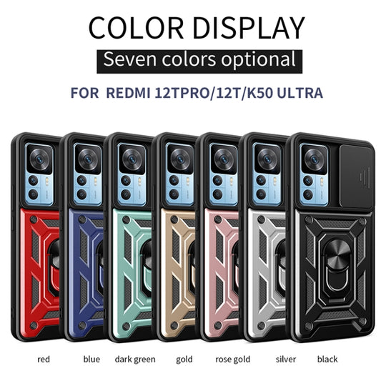 For Xiaomi 12T / 12T Pro / Redmi K50 Ultra Sliding Camshield Phone Case(Silver) by buy2fix