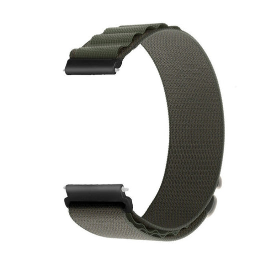 For Amazfit GTS4 Mini / Coros Pace 2 20mm Universal Nylon Loop Watch Band(Green) by buy2fix