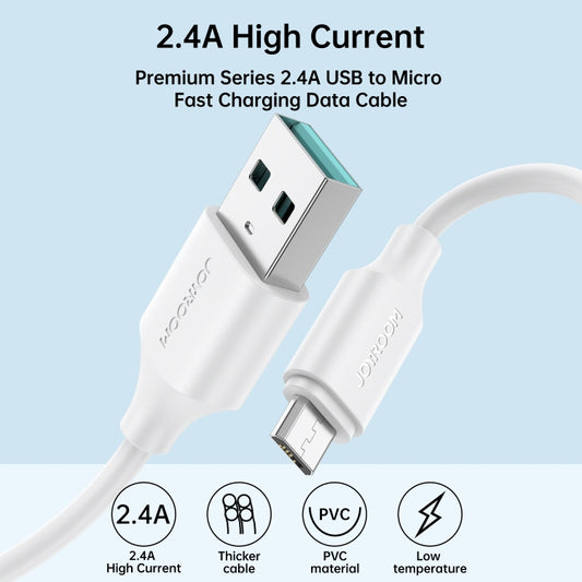JOYROOM S-UM018A9 2.4A USB to Micro USB Fast Charging Data Cable, Length:1m(White) by JOYROOM