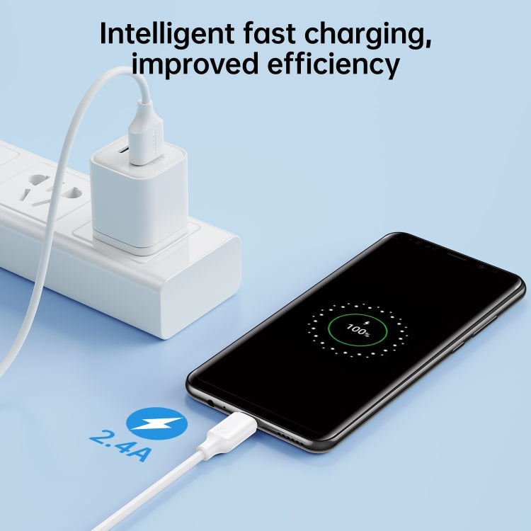 JOYROOM S-UM018A9 2.4A USB to Micro USB Fast Charging Data Cable, Length:1m(Black) - Micro USB Cable by JOYROOM | Online Shopping UK | buy2fix