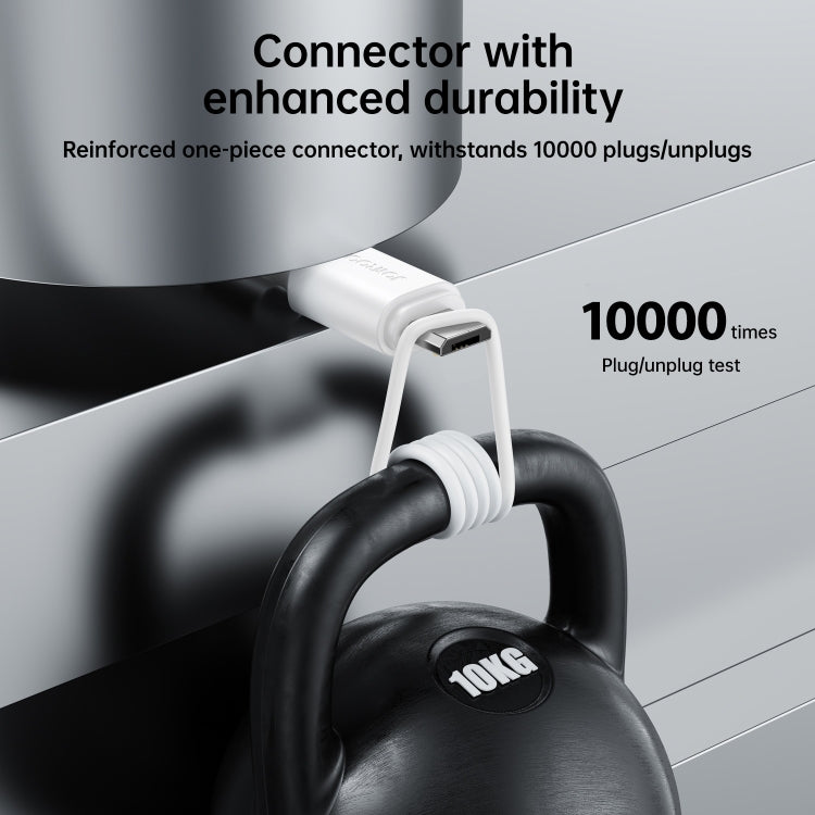 JOYROOM S-UM018A9 2.4A USB to Micro USB Fast Charging Data Cable, Length:1m(White) - Micro USB Cable by JOYROOM | Online Shopping UK | buy2fix