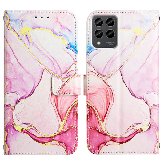 For T-Mobile Revvl 6 Pro 5G PT003 Marble Pattern Flip Leather Phone Case(Rose Gold LS005) by buy2fix