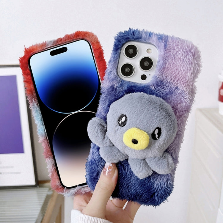 For iPhone 13 Octopus Plush TPU Phone Case(Blue) - iPhone 13 Cases by buy2fix | Online Shopping UK | buy2fix