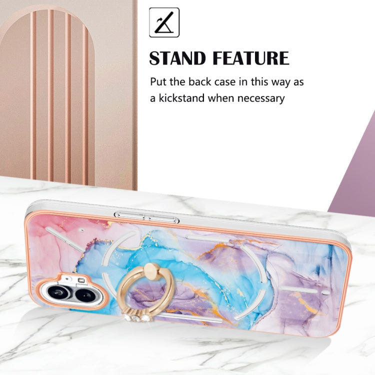 For Nothing Phone 1 Electroplating IMD TPU Phone Case(Blue Marble) - Nothing Cases by buy2fix | Online Shopping UK | buy2fix