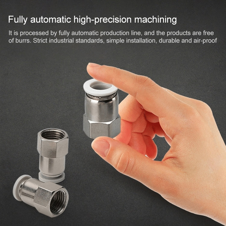 PCF6-01 LAIZE 10pcs Female Thread Straight Pneumatic Quick Fitting Connector - Interface Series by LAIZE | Online Shopping UK | buy2fix