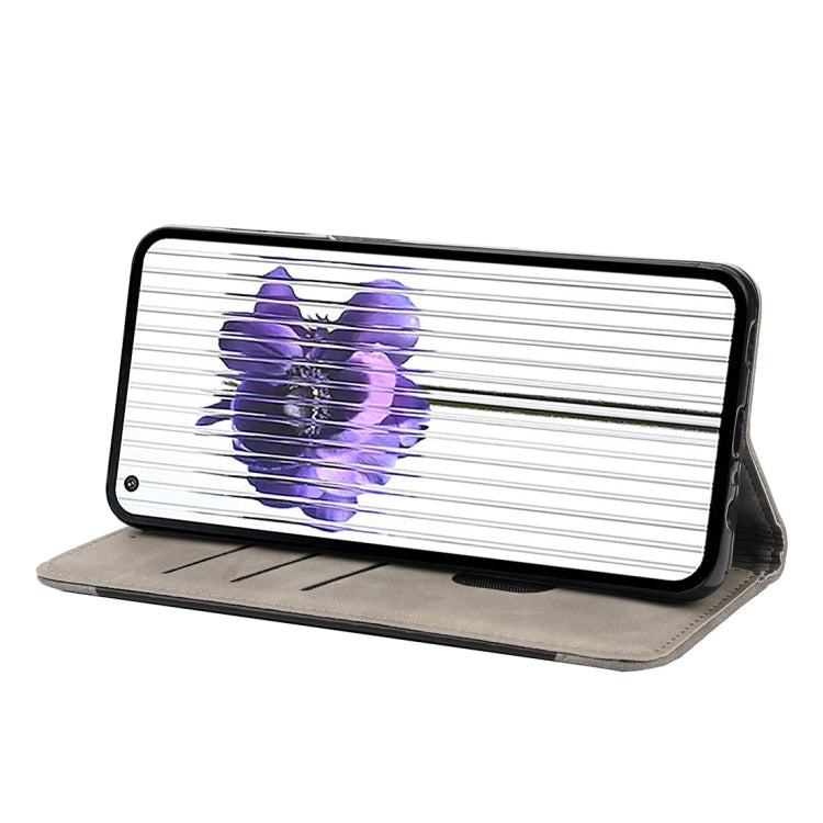 For Nothing Phone 1 Skin Feel Splicing Leather Phone Case(Grey) - Nothing Cases by buy2fix | Online Shopping UK | buy2fix