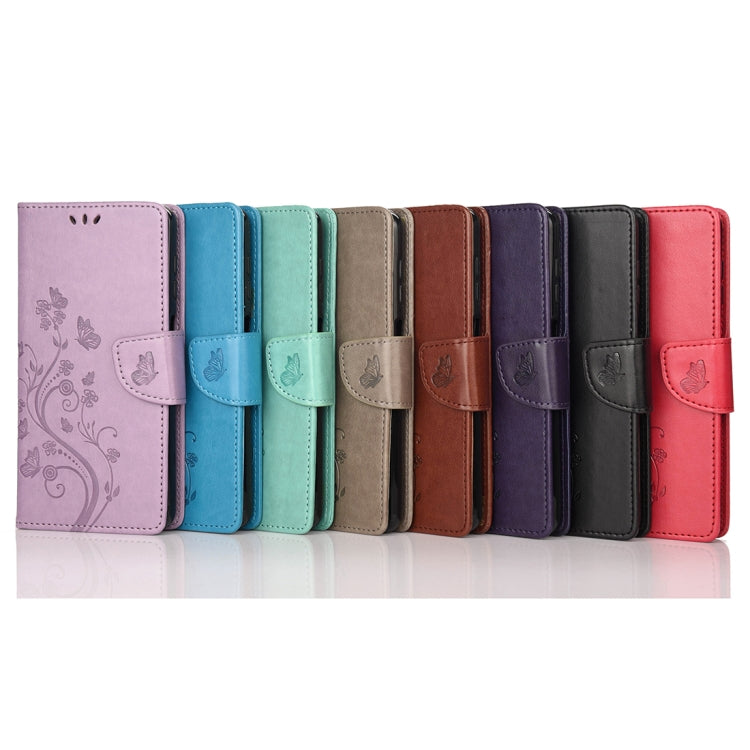 For Nothing Phone 1 Butterfly Flower Pattern Flip Leather Phone Case(Black) - Nothing Cases by buy2fix | Online Shopping UK | buy2fix