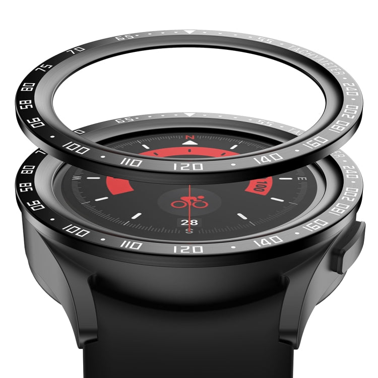 For Samsung Galaxy Watch5 Pro 45mm E Style Dial Steel Protective Frame(Black) - Watch Cases by buy2fix | Online Shopping UK | buy2fix