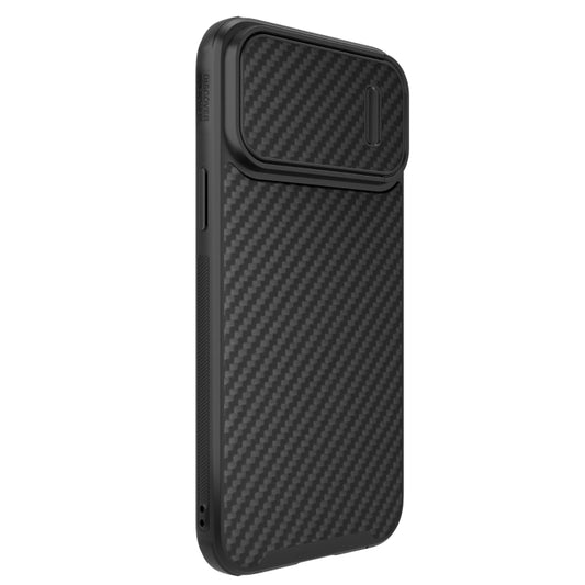 For iPhone 14 Pro NILLKIN Synthetic Fiber Camshield Magnetic Phone Case(Black) by NILLKIN