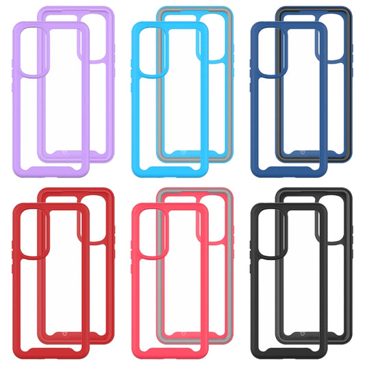 For Motorola Moto Edge 30 Starry Sky Solid Color TPU Clear PC Phone Case(Black) by buy2fix