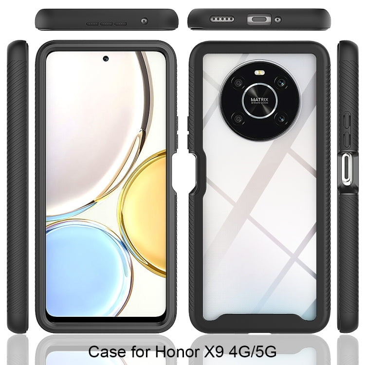 For Honor X9 4G / 5G / Magic 4 Lite Starry Sky Solid Color Shockproof TPU Clear PC Phone Case(Purple) - Honor Cases by buy2fix | Online Shopping UK | buy2fix