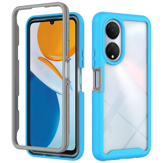 For Honor X7 Starry Sky Solid Color Shockproof TPU Clear PC Phone Case(Sky Blue) - Honor Cases by buy2fix | Online Shopping UK | buy2fix