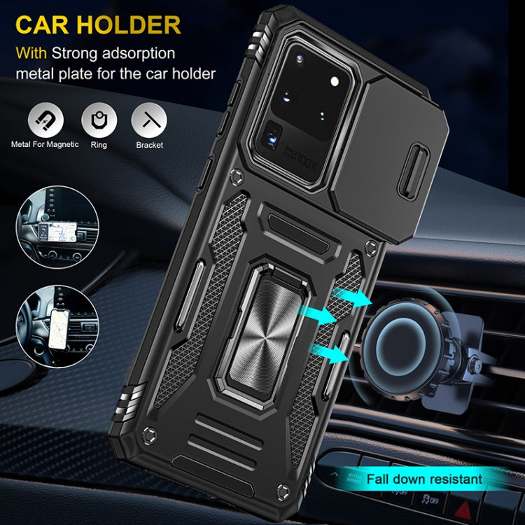 For Samsung Galaxy S20 Ultra Armor PC + TPU Camera Shield Phone Case(Black) by buy2fix