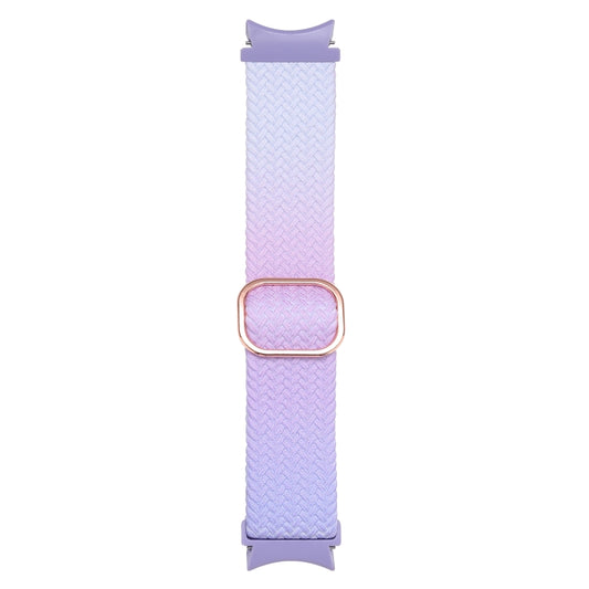 For Samsung Galaxy Watch 5 / Watch 5 Pro / Watch 4 Weave Gradient Color Watch Band(Purple Blue) by buy2fix