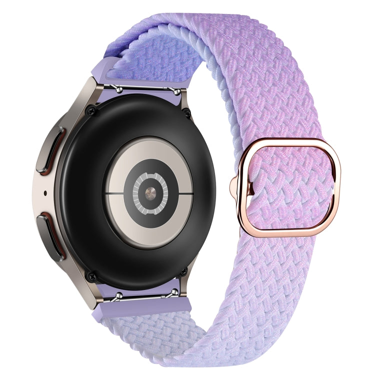 For Samsung Galaxy Watch 5 / Watch 5 Pro / Watch 4 Weave Gradient Color Watch Band(Purple Blue) - Watch Bands by buy2fix | Online Shopping UK | buy2fix