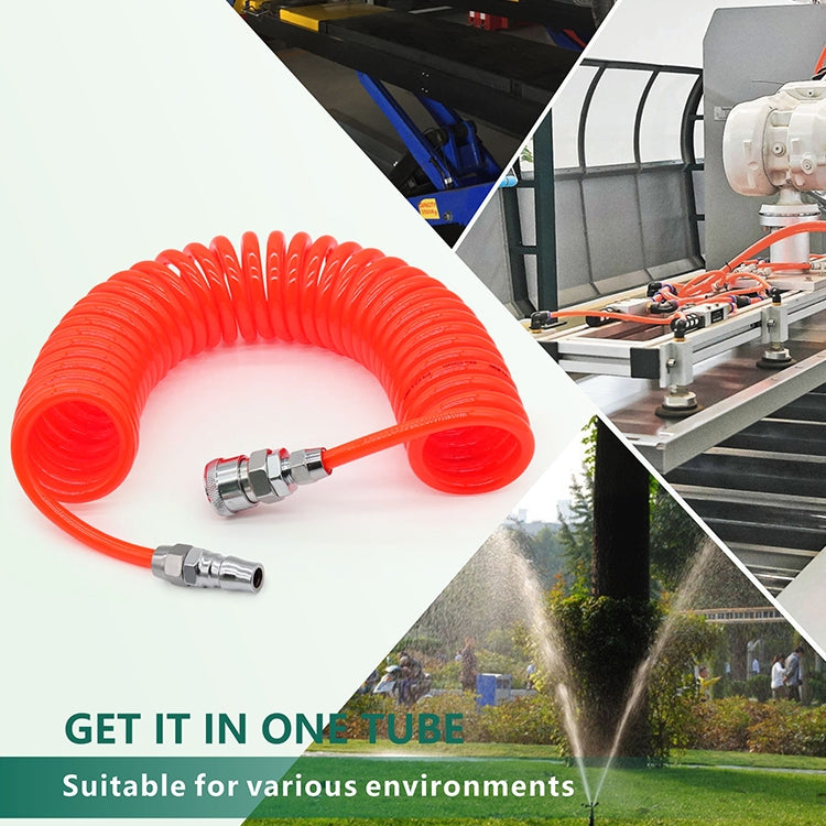 LAIZE Compressor Air Flexible PU Spring Tube with Connector, Specification:8x5mm, 15m by LAIZE