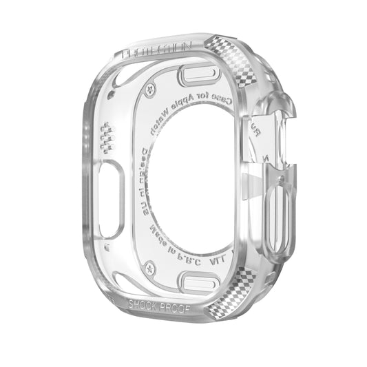 Carbon Fiber Shockproof Case For Apple Watch Series 9 / 8 / 7 45mm(Transparent) by buy2fix