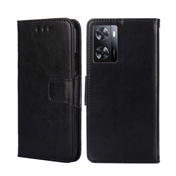 For OnePlus Nord N20 SE 4G Crystal Texture Flip Leather Phone Case(Black) - OnePlus Cases by buy2fix | Online Shopping UK | buy2fix