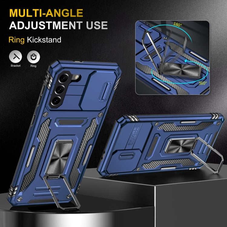 For Samsung Galaxy S23 5G Armor PC + TPU Camera Shield Phone Case(Navy Blue) - Galaxy S23 5G Cases by buy2fix | Online Shopping UK | buy2fix