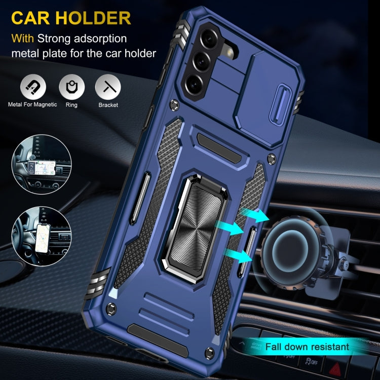 For Samsung Galaxy S23 5G Armor PC + TPU Camera Shield Phone Case(Navy Blue) - Galaxy S23 5G Cases by buy2fix | Online Shopping UK | buy2fix