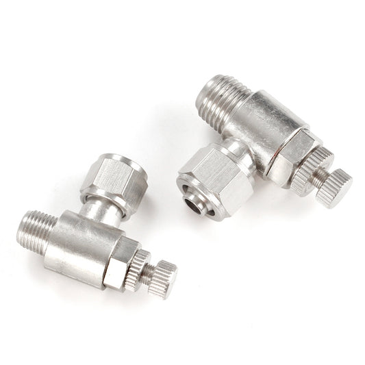 SL8-01 LAIZE Nickel Plated Copper Trachea Quick Fitting Throttle Valve Lock Female Connector by LAIZE