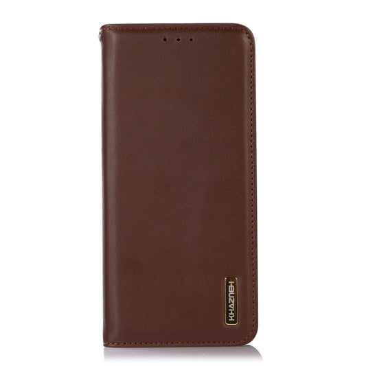For Samsung Galaxy S23 Ultra 5G KHAZNEH Nappa Top Layer Cowhide Leather Phone Case(Brown) by buy2fix