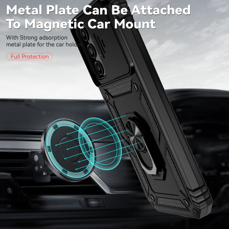 For Samsung Galaxy A14 5G Sliding Camshield Holder Phone Case(Black) by buy2fix