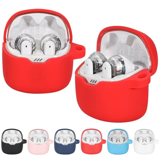 For JBL Tune Flex Earphone Silicone Protective Case(Red) by buy2fix