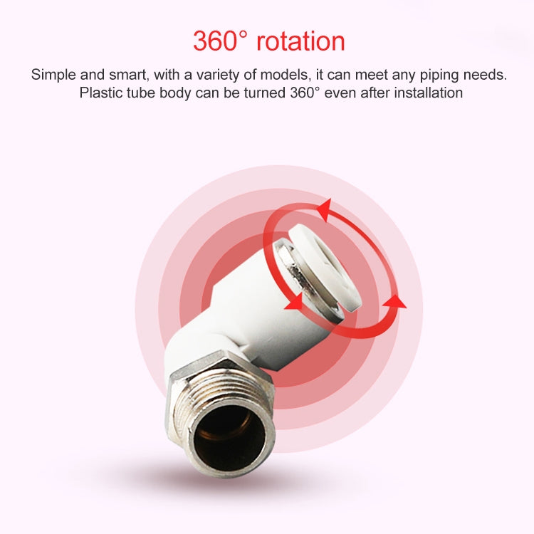 PL8-04 LAIZE PL Elbow Pneumatic Quick Fitting Connector - Interface Series by LAIZE | Online Shopping UK | buy2fix