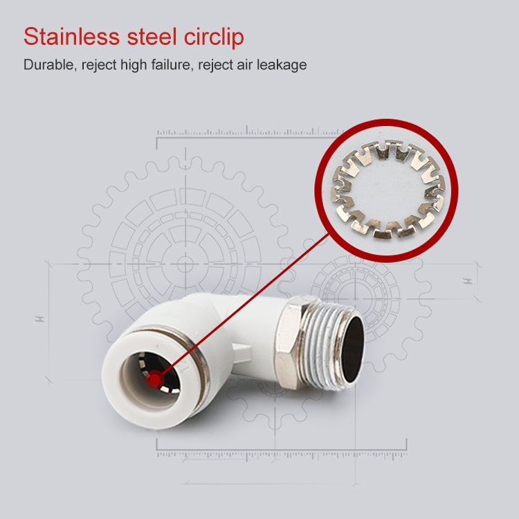 PL8-04 LAIZE PL Elbow Pneumatic Quick Fitting Connector - Interface Series by LAIZE | Online Shopping UK | buy2fix