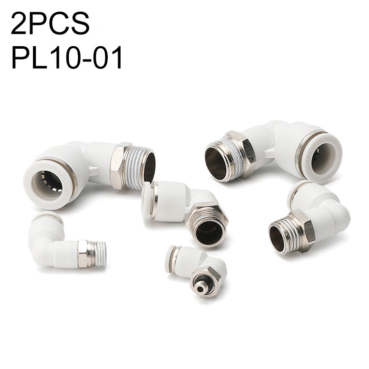 PL10-01 LAIZE 2pcs PL Elbow Pneumatic Quick Fitting Connector - Interface Series by LAIZE | Online Shopping UK | buy2fix