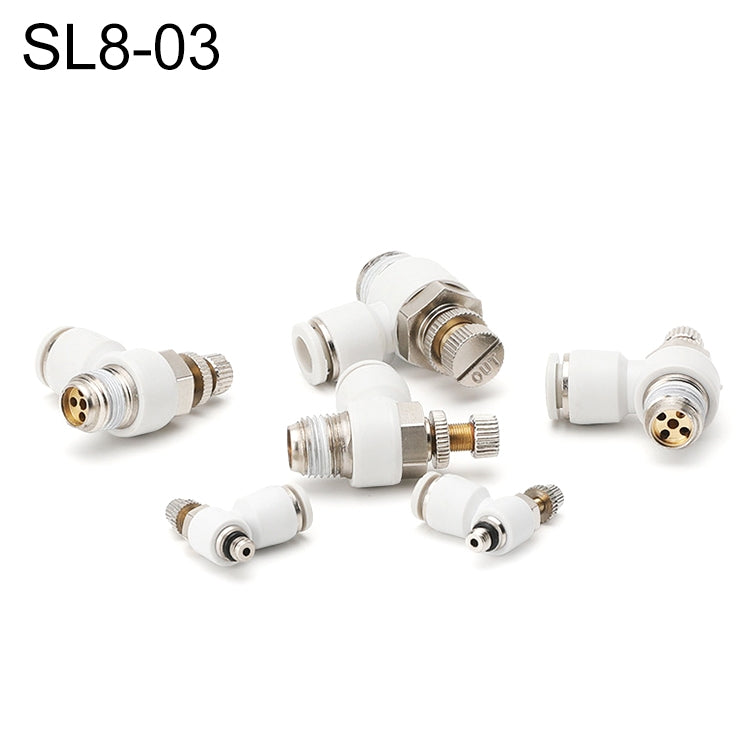 SL8-03 LAIZE SL Throttle Valve Elbow Pneumatic Quick Connector - Interface Series by LAIZE | Online Shopping UK | buy2fix