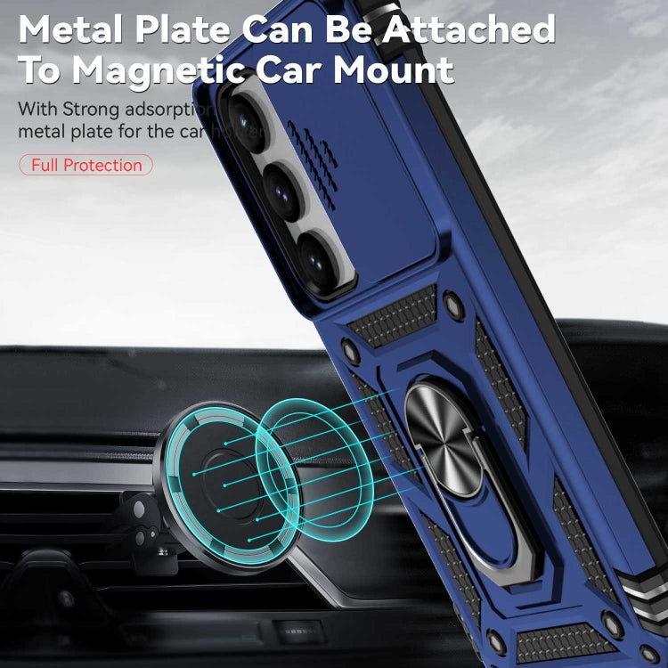 For Samsung Galaxy S23+ 5G Sliding Camshield Holder Phone Case(Blue) - Galaxy S23+ 5G Cases by buy2fix | Online Shopping UK | buy2fix