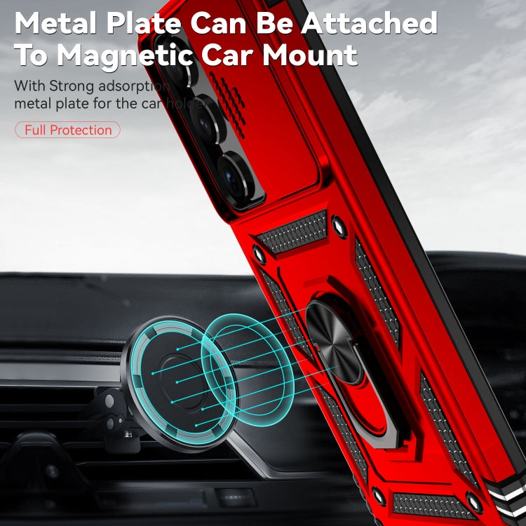 For Samsung Galaxy S23 Ultra 5G Sliding Camshield Holder Phone Case(Red) by buy2fix