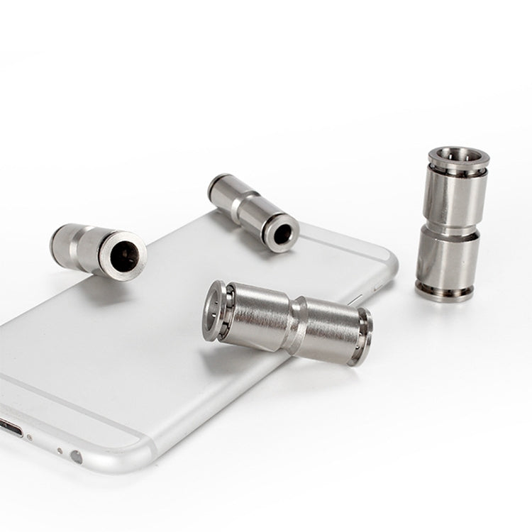 PU-6 LAIZE Nickel Plated Copper Straight Pneumatic Quick Fitting Connector - Interface Series by LAIZE | Online Shopping UK | buy2fix