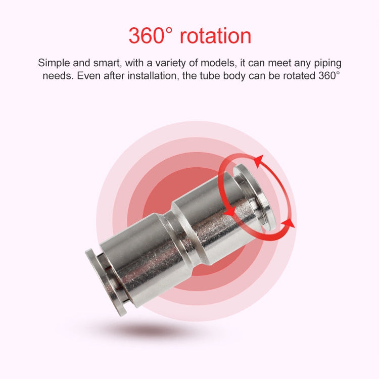 PU-10 LAIZE Nickel Plated Copper Straight Pneumatic Quick Fitting Connector - Interface Series by LAIZE | Online Shopping UK | buy2fix