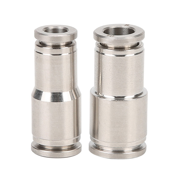 PG10-8 LAIZE Nickel Plated Copper Reducer Straight Pneumatic Quick Fitting Connector - Interface Series by LAIZE | Online Shopping UK | buy2fix