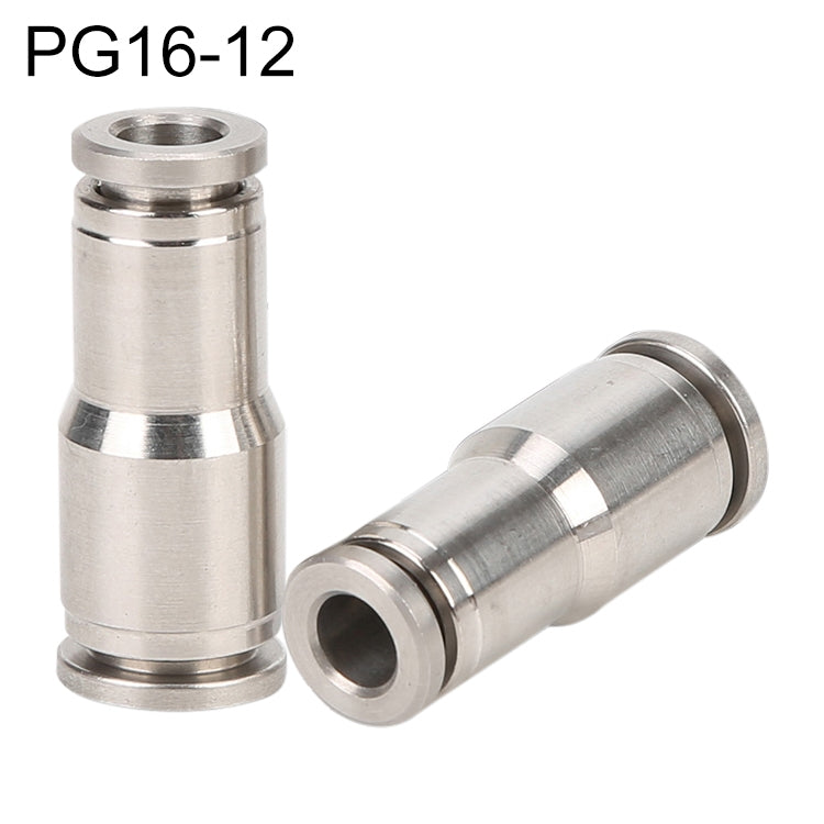 PG16-12 LAIZE Nickel Plated Copper Reducer Straight Pneumatic Quick Fitting Connector - Interface Series by LAIZE | Online Shopping UK | buy2fix