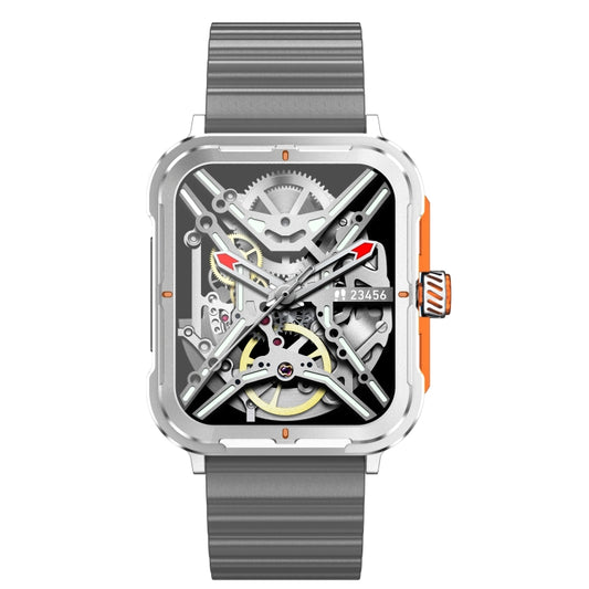 D09 1.9 inch TFT Square Screen Smart Watch Supports Blood Pressure Monitoring(Silver) by buy2fix