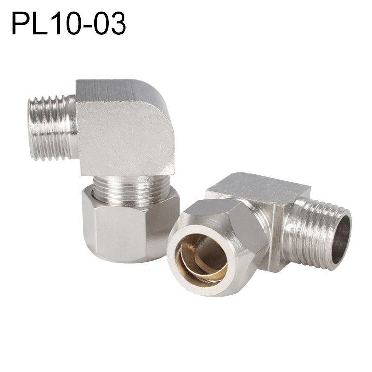 PL10-03 LAIZE Nickel Plated Copper Reducer Elbow Pneumatic Quick Fitting Connector - Interface Series by LAIZE | Online Shopping UK | buy2fix