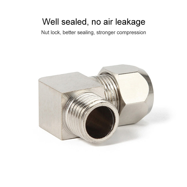 PL10-03 LAIZE Nickel Plated Copper Reducer Elbow Pneumatic Quick Fitting Connector - Interface Series by LAIZE | Online Shopping UK | buy2fix