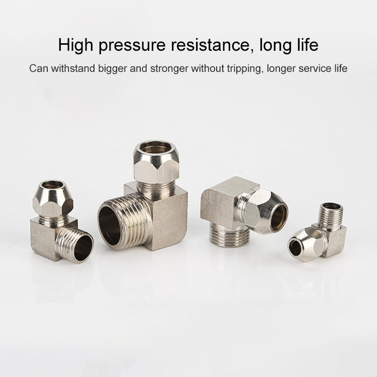 PL10-03 LAIZE Nickel Plated Copper Reducer Elbow Pneumatic Quick Fitting Connector - Interface Series by LAIZE | Online Shopping UK | buy2fix