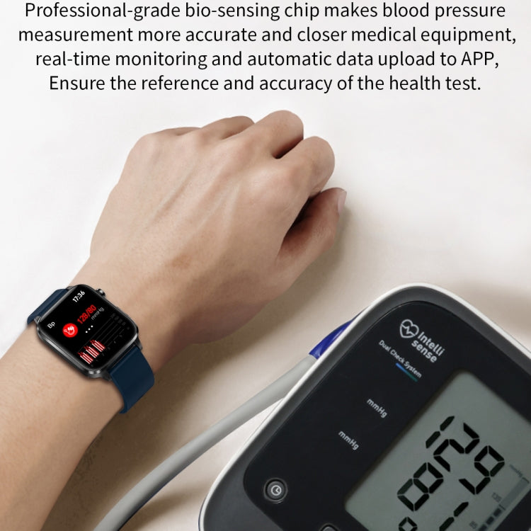 F100 1.7 inch HD Square Screen TPU Strap Smart Watch Supports Body Temperature Monitoring/Blood Oxygen Monitoring(Red) by buy2fix