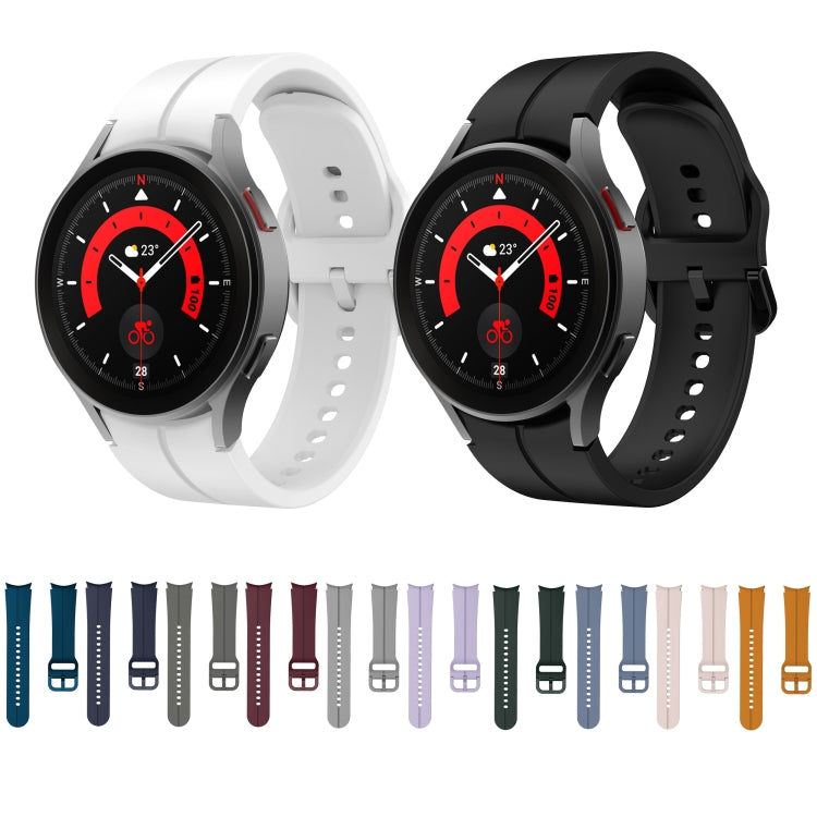 For Samsung Galaxy Watch 5 40mm / 44mm Colorful Buckle Silicone Watch Band(Blue) - Watch Bands by buy2fix | Online Shopping UK | buy2fix